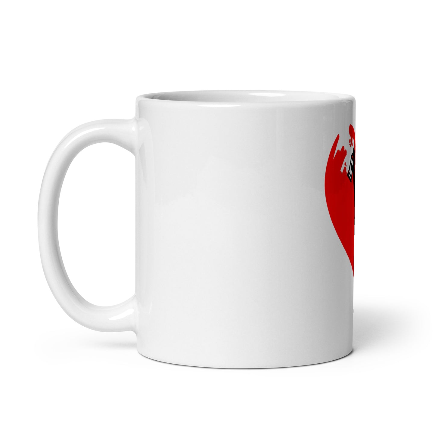 Taza blanca brillante